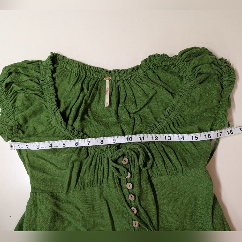 Free People Perri Linen Drop-Waist Mini Dress - Picture 12 of 13